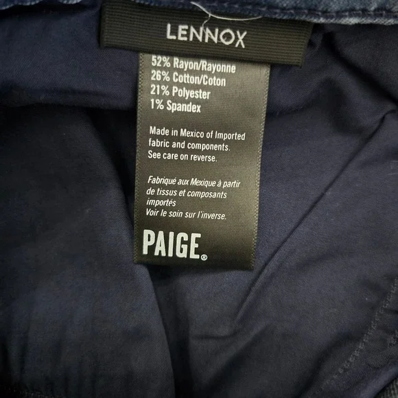 PAIGE Lennox Mens Jeans Medium Wash Straight Fit Transcended Denim Size 38